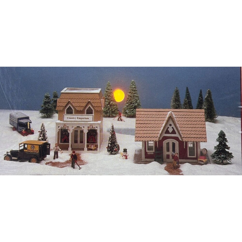 Greenleaf Village Station & Store #8025 Vintage 1987 Christmas Train Layouts - Picture 10 of 12